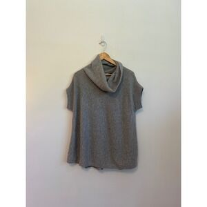 Vince Cashmere Cowl Neck Short Sleeve Gray Sweater | Size XS